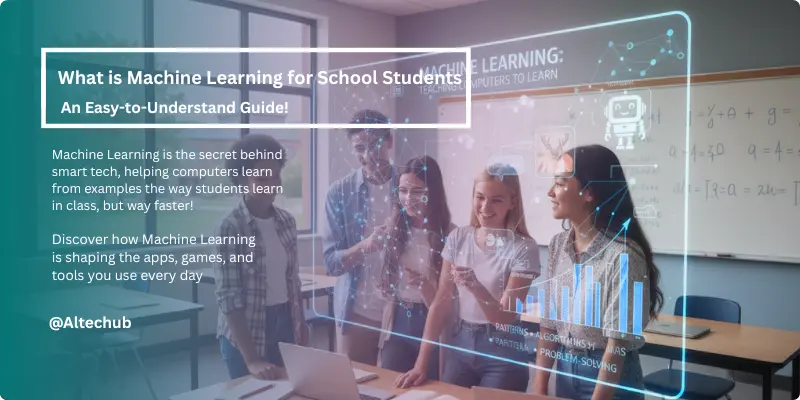 Image showing, what is machine learning for school students